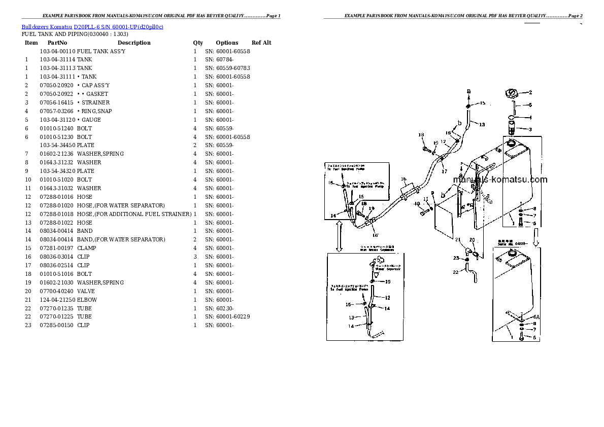 Protected: D20PLL-6 S/N 60001-UP Partsbook