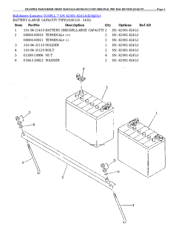 Protected: D20PLL-7 S/N 62001-62453 Partsbook