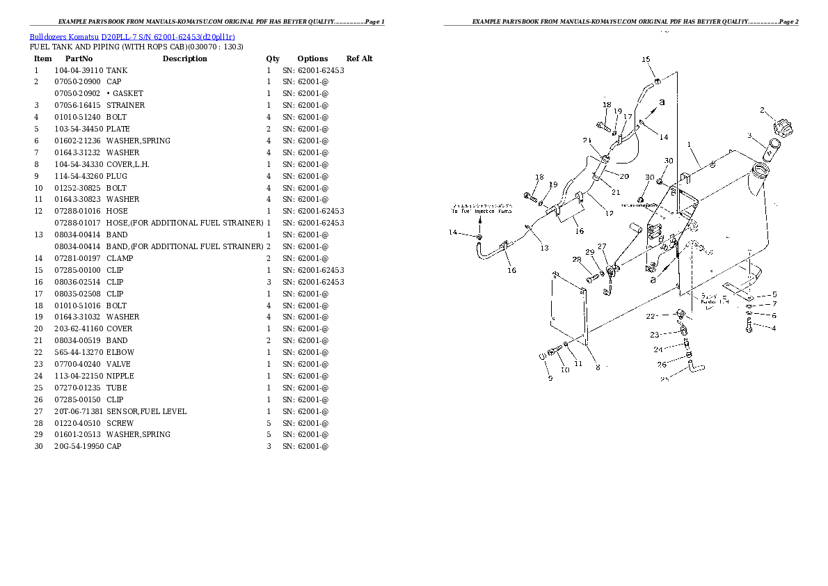 Protected: D20PLL-7 S/N 62001-62453 Partsbook