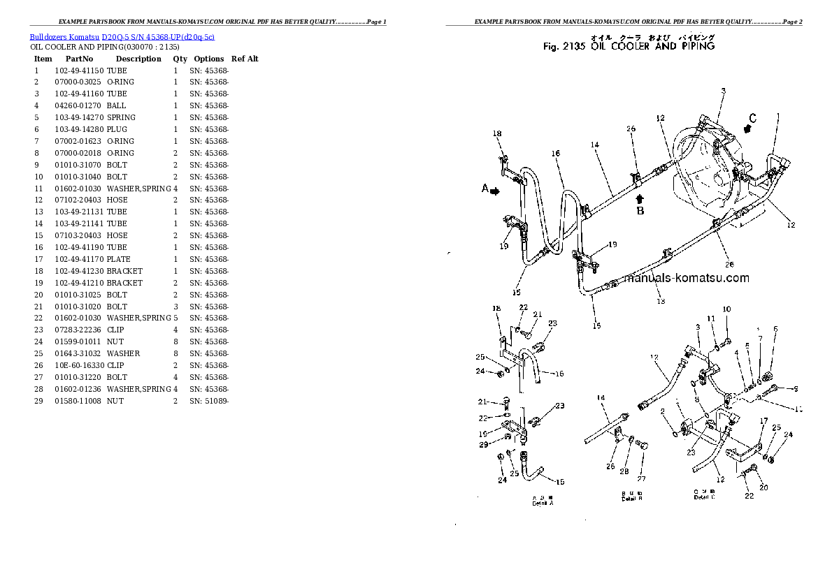 Protected: D20Q-5 S/N 45368-UP Partsbook