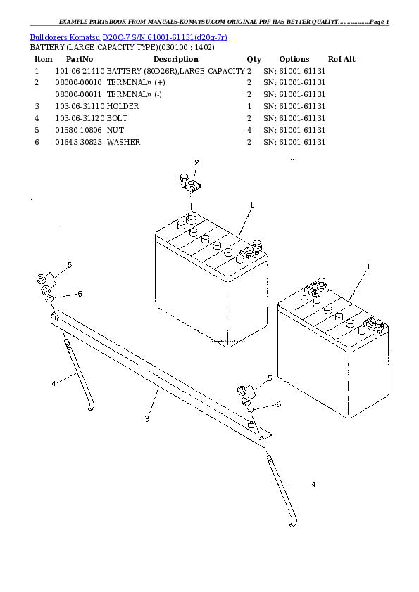 Protected: D20Q-7 S/N 61001-61131 Partsbook