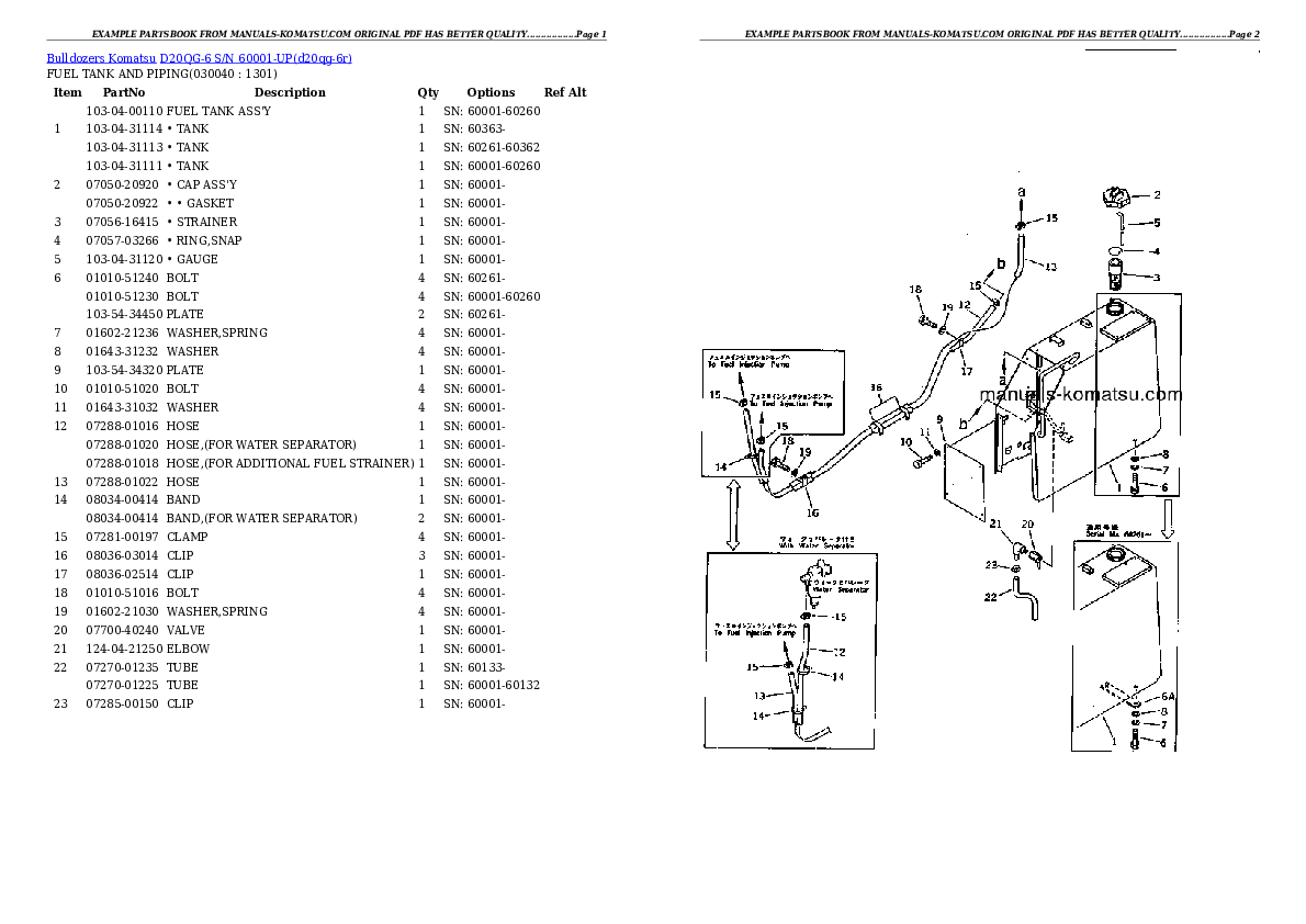 Protected: D20QG-6 S/N 60001-UP Partsbook