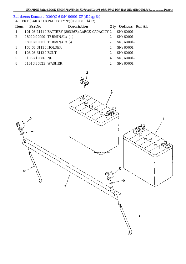 Protected: D20QG-6 S/N 60001-UP Partsbook
