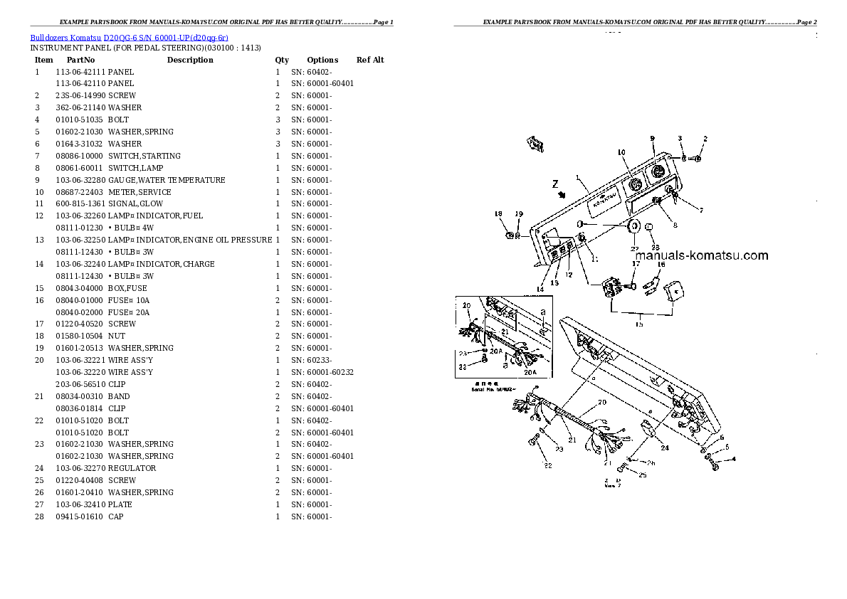 Protected: D20QG-6 S/N 60001-UP Partsbook