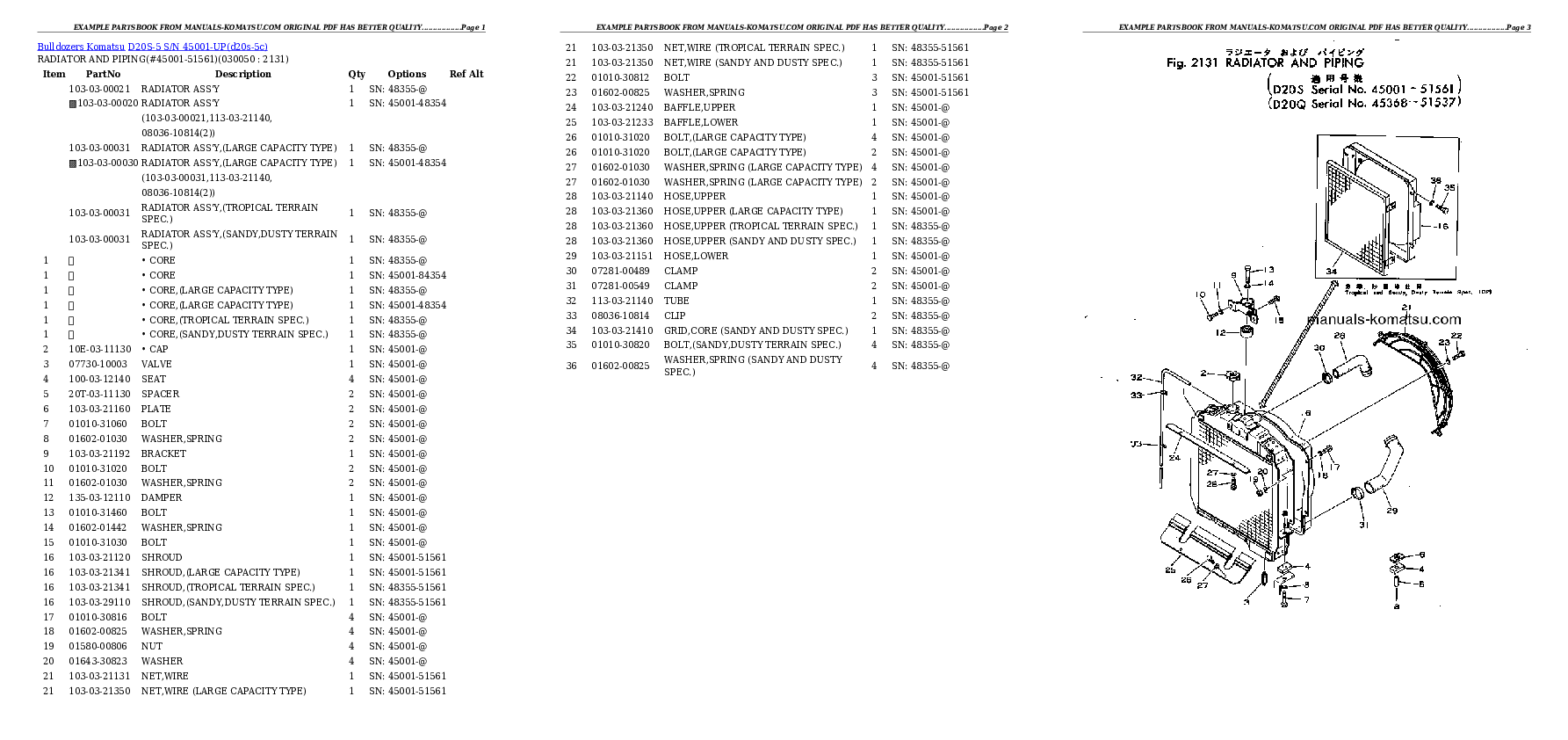 Protected: D20S-5 S/N 45001-UP Partsbook