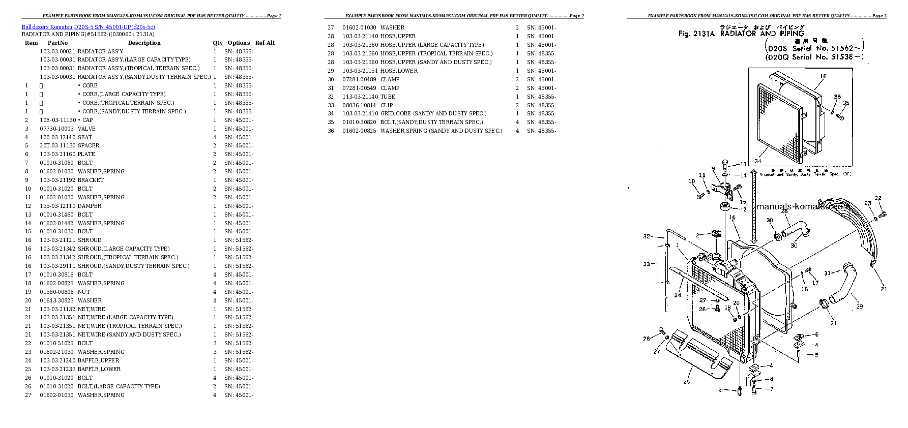 Protected: D20S-5 S/N 45001-UP Partsbook