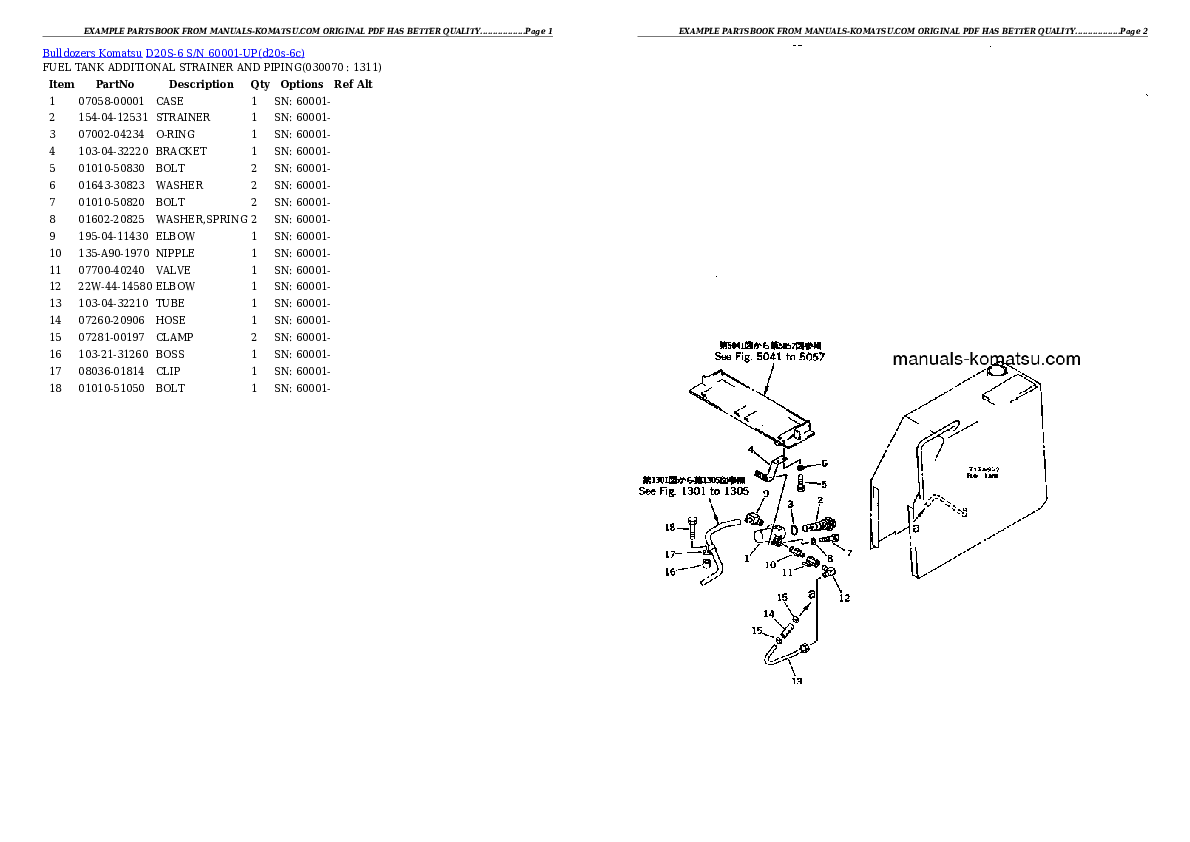 Protected: D20S-6 S/N 60001-UP Partsbook