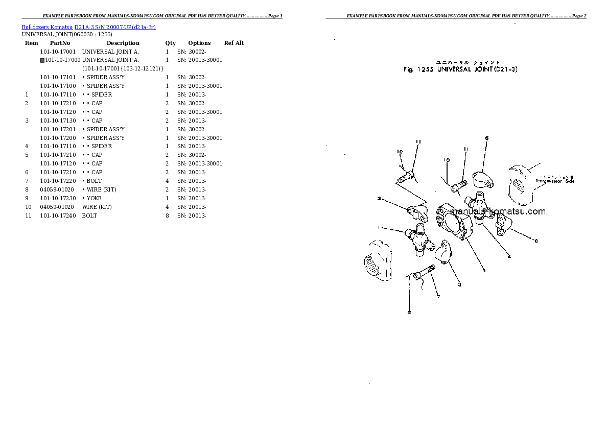 Protected: D21A-3 S/N 20007-UP Partsbook