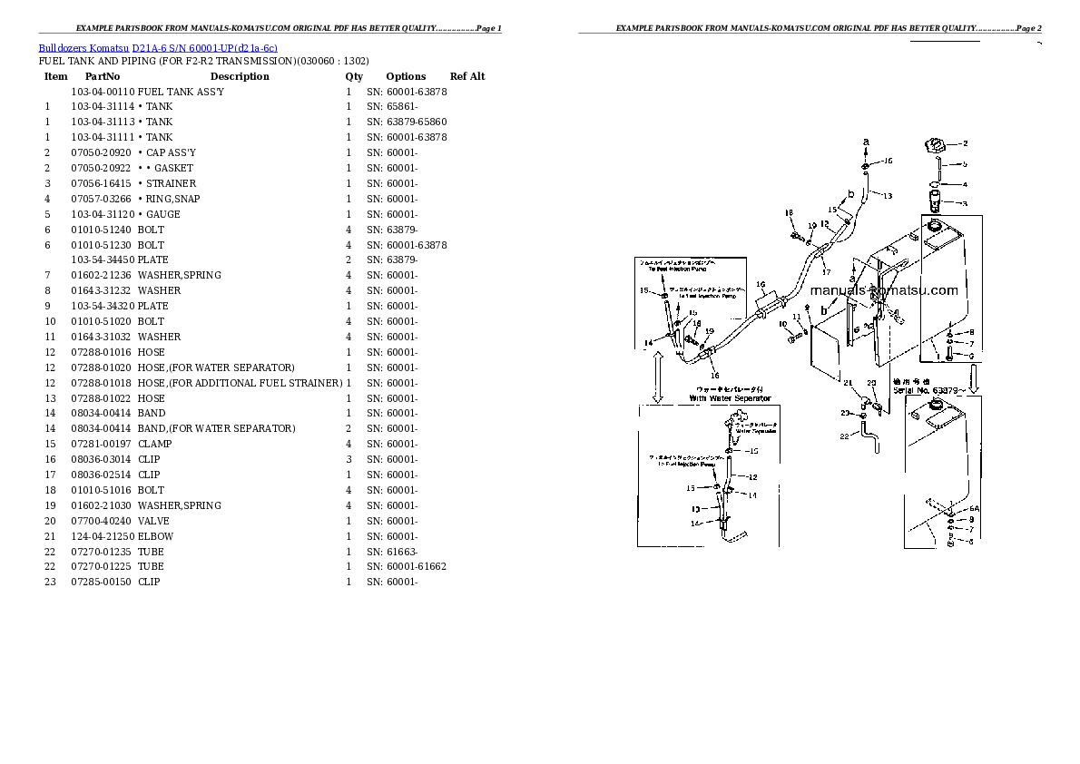 Protected: D21A-6 S/N 60001-UP Partsbook