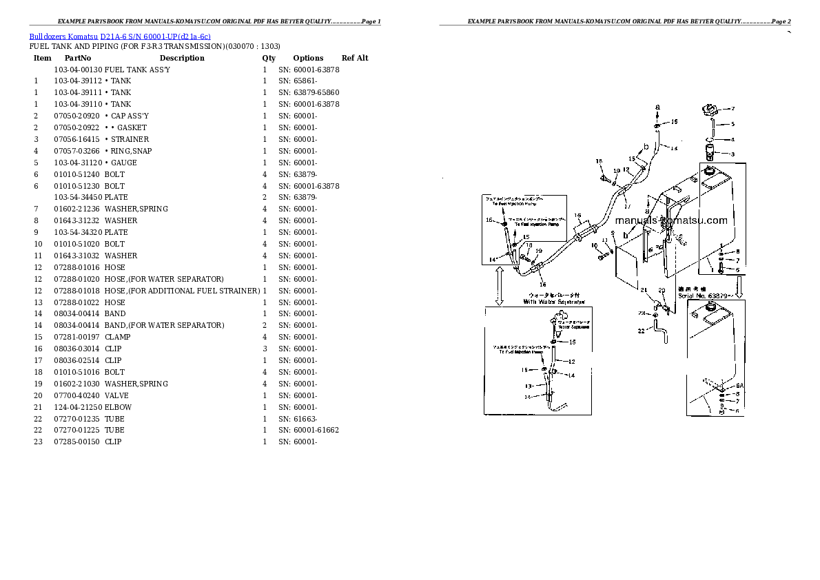 Protected: D21A-6 S/N 60001-UP Partsbook