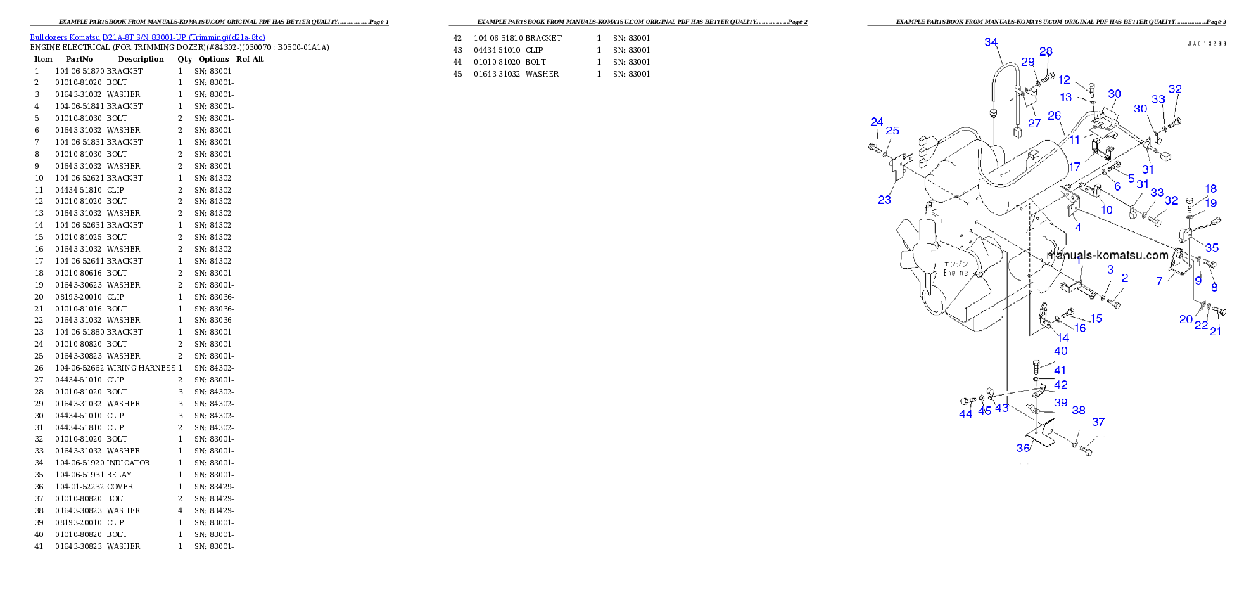 Protected: D21A-8T S/N 83001-UP (Trimming) Partsbook
