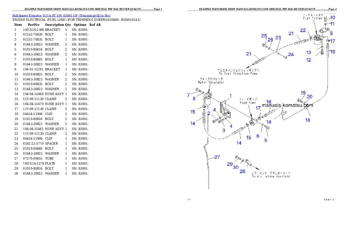 Protected: D21A-8T S/N 83001-UP (Trimming) Partsbook