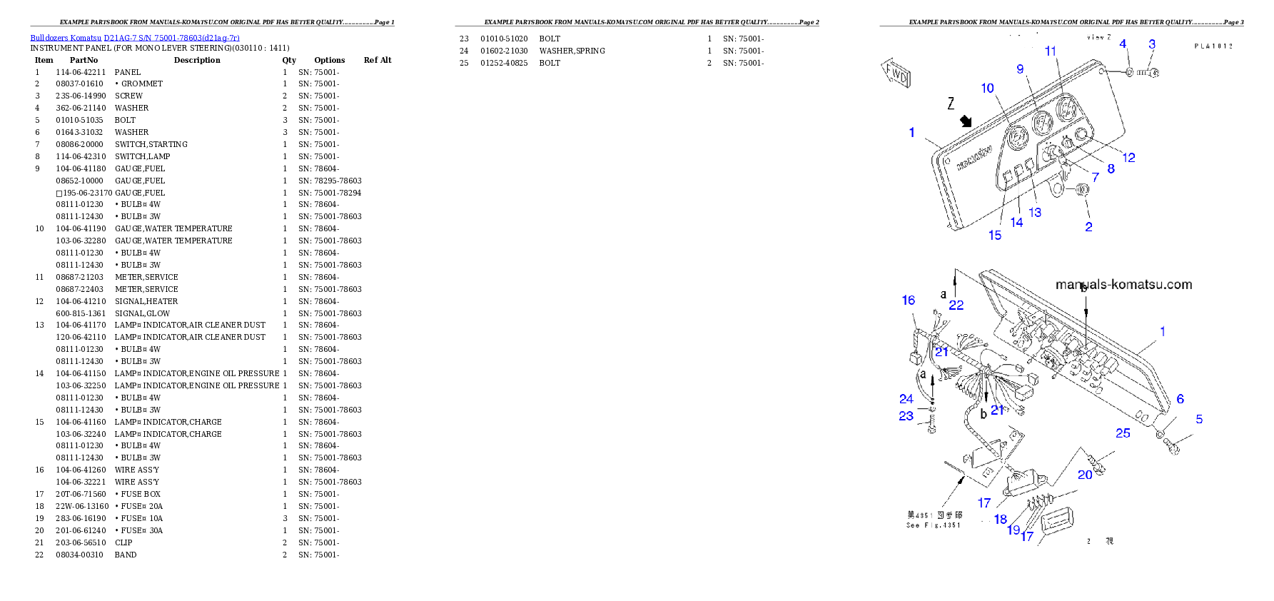 Protected: D21AG-7 S/N 75001-78603 Partsbook