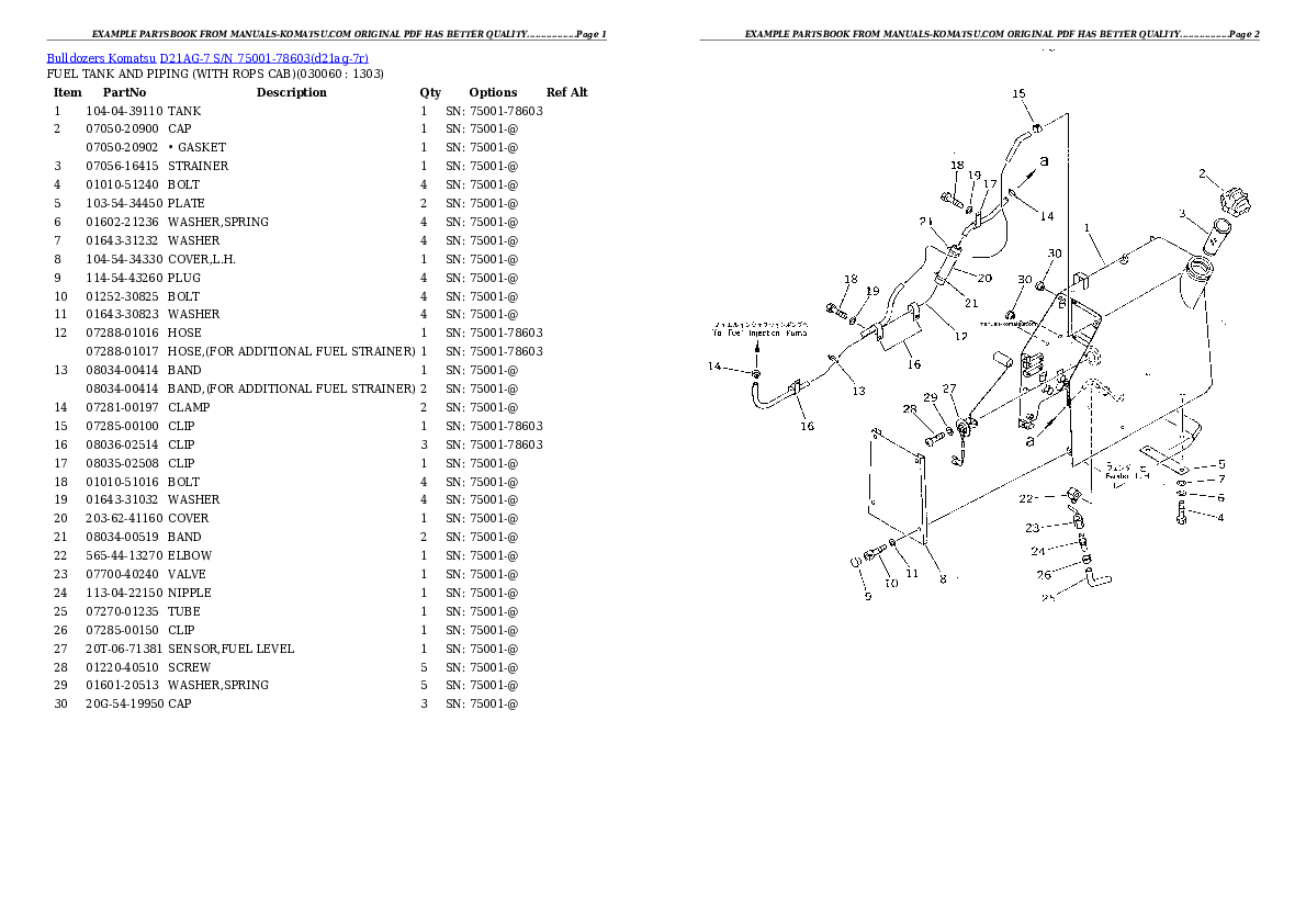 Protected: D21AG-7 S/N 75001-78603 Partsbook