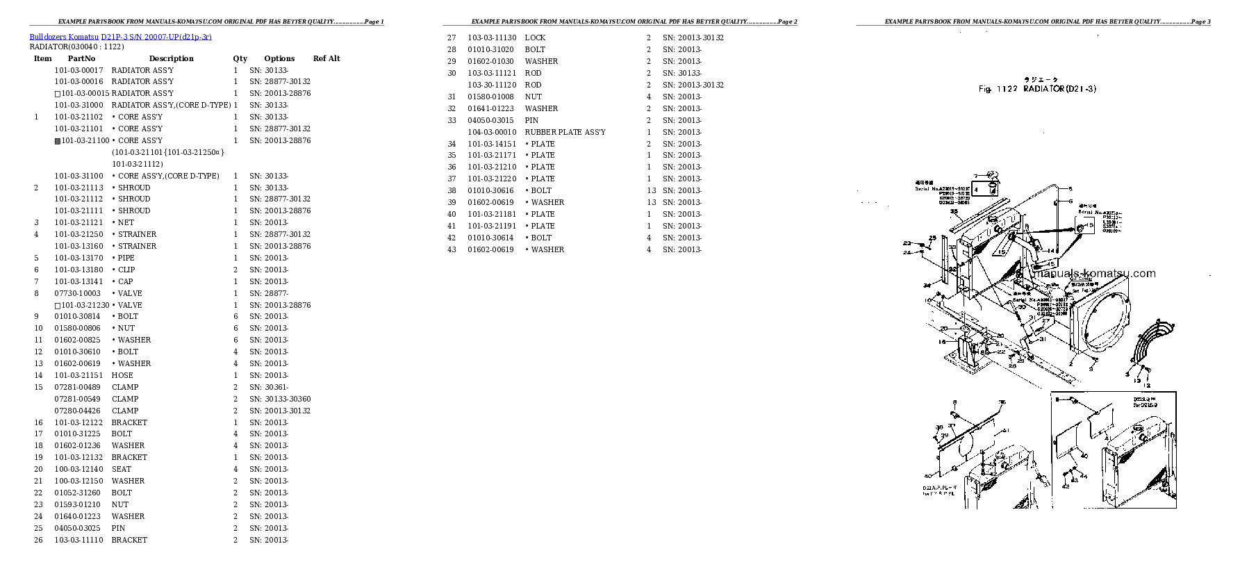 Protected: D21P-3 S/N 20007-UP Partsbook