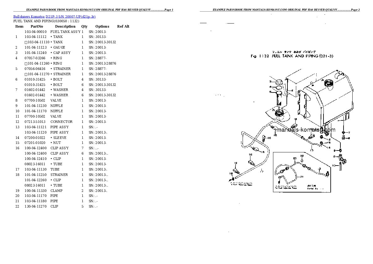 Protected: D21P-3 S/N 20007-UP Partsbook