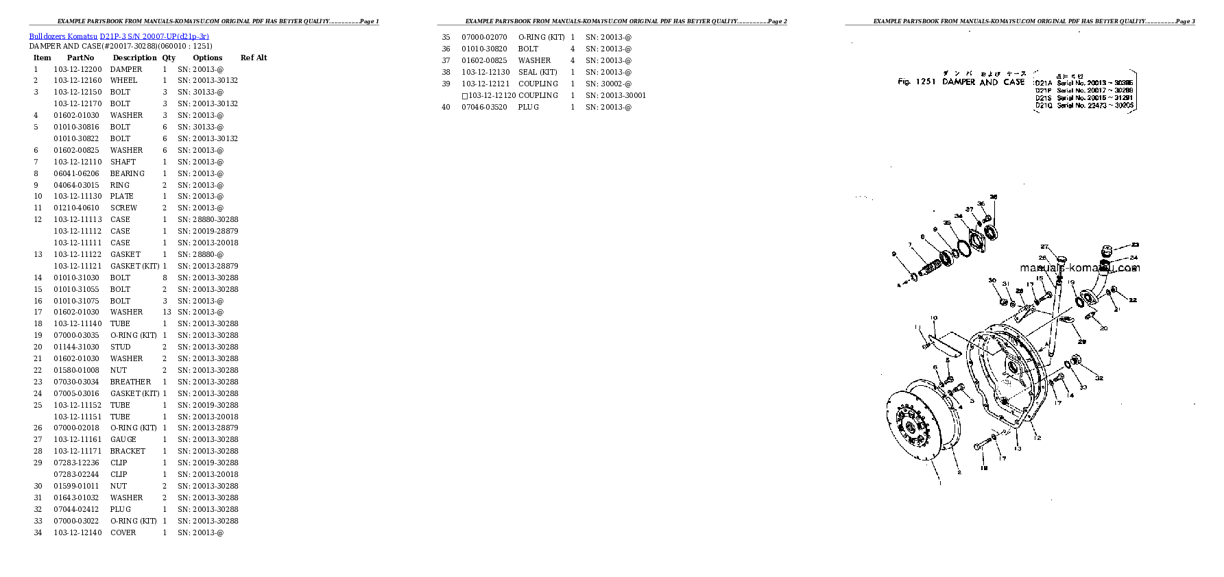 Protected: D21P-3 S/N 20007-UP Partsbook