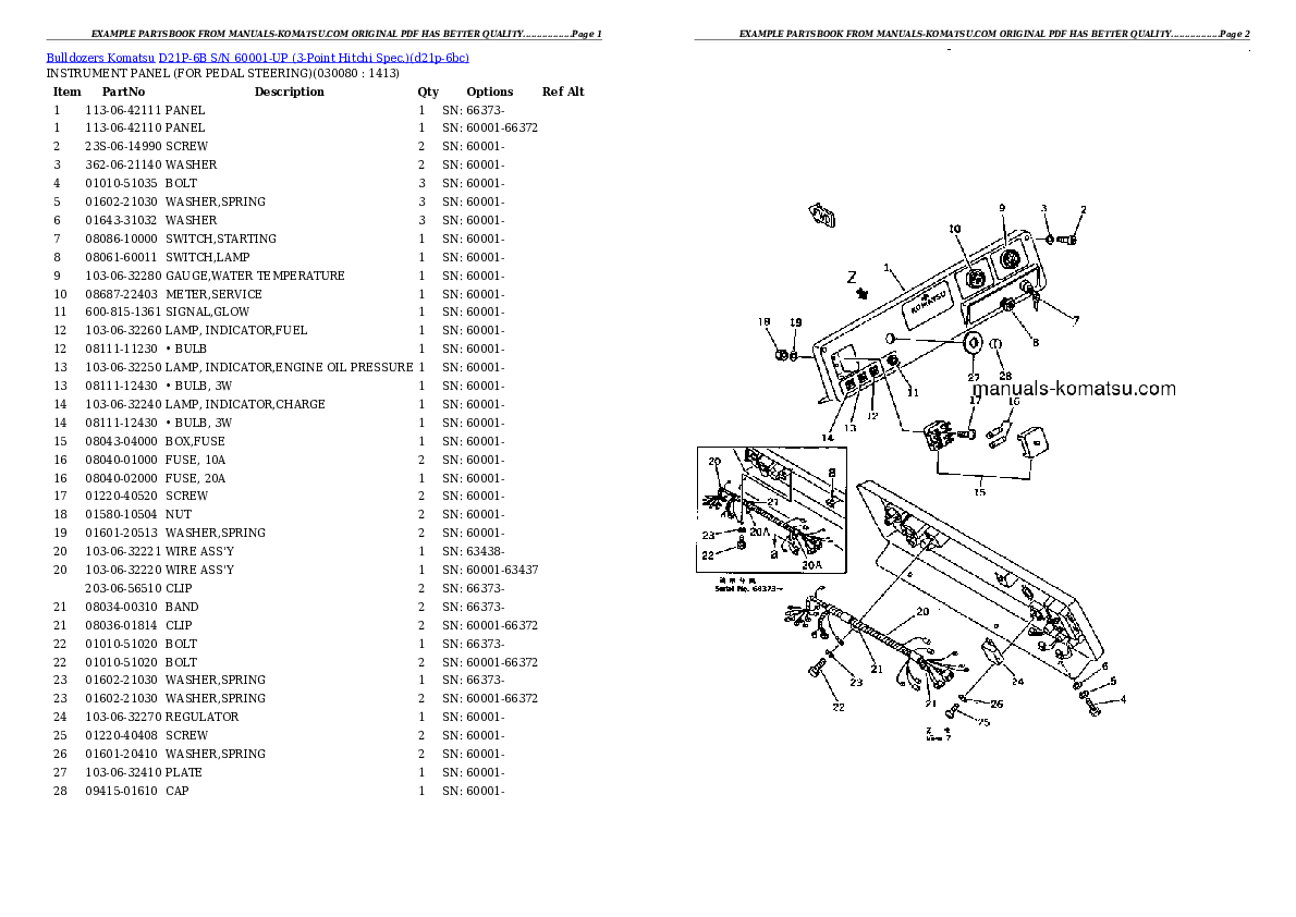 Protected: D21P-6B S/N 60001-UP (3-Point Hitchi Spec.) Partsbook