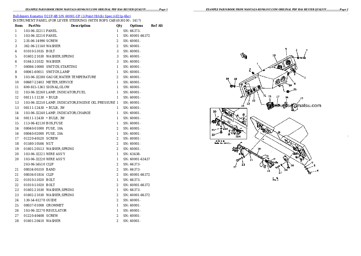 Protected: D21P-6B S/N 60001-UP (3-Point Hitchi Spec.) Partsbook
