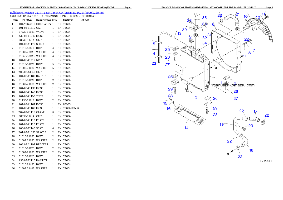 Protected: D21P-7T S/N 78604-UP (Trimming Dozer (m/c)) Partsbook
