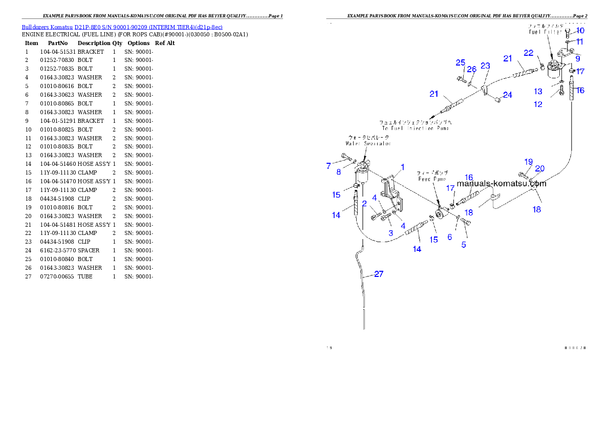 Protected: D21P-8E0 S/N 90001-90209 (INTERIM TIER4) Partsbook
