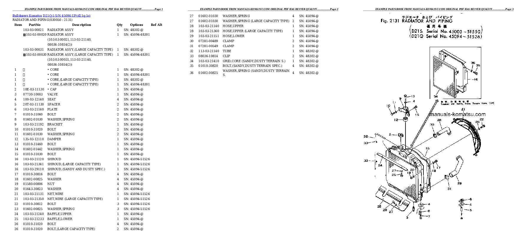 Protected: D21Q-5 S/N 45094-UP Partsbook