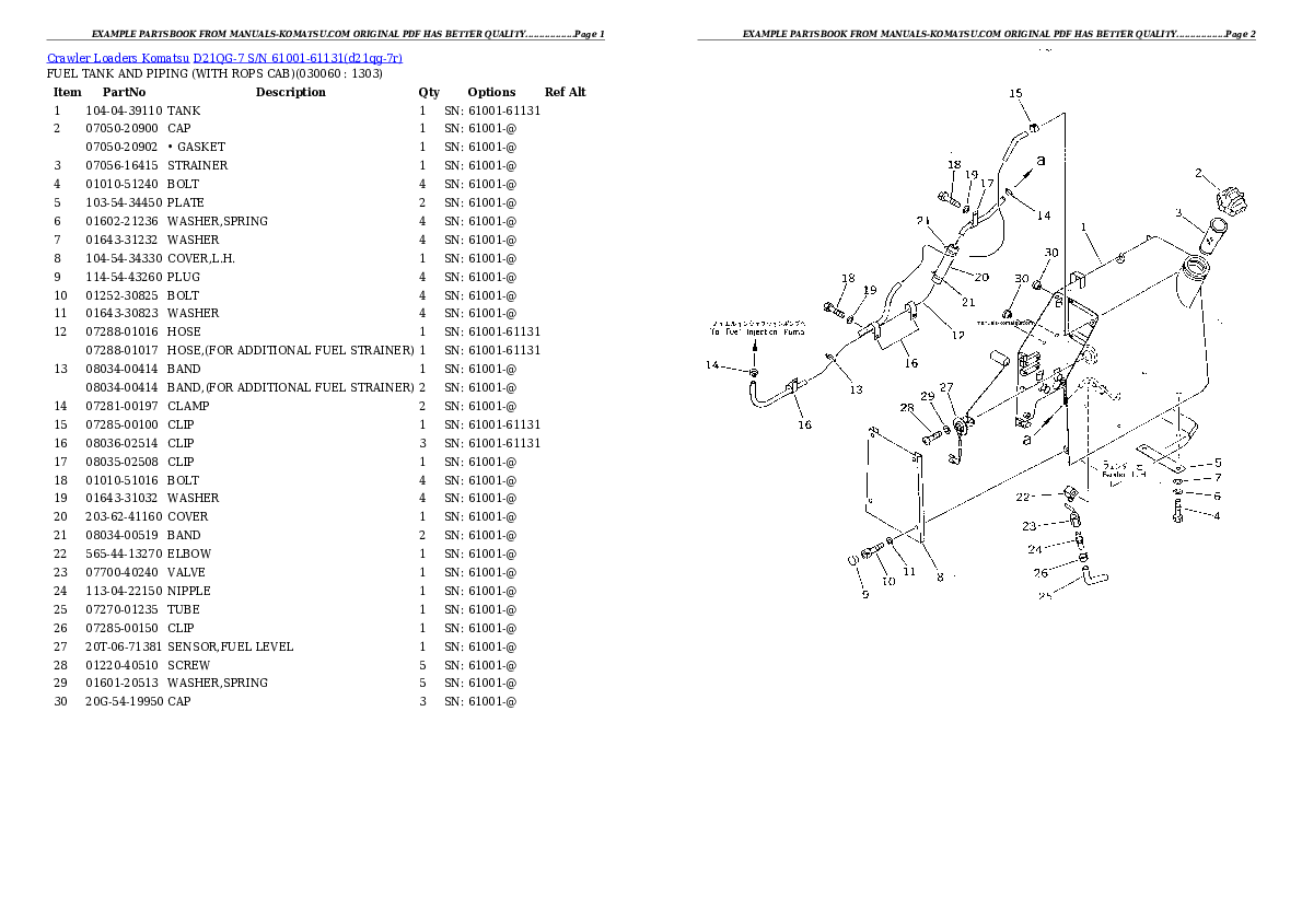 Protected: D21QG-7 S/N 61001-61131 Partsbook