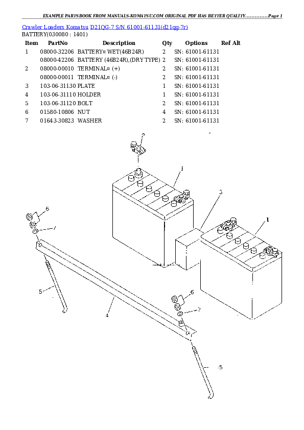 Protected: D21QG-7 S/N 61001-61131 Partsbook