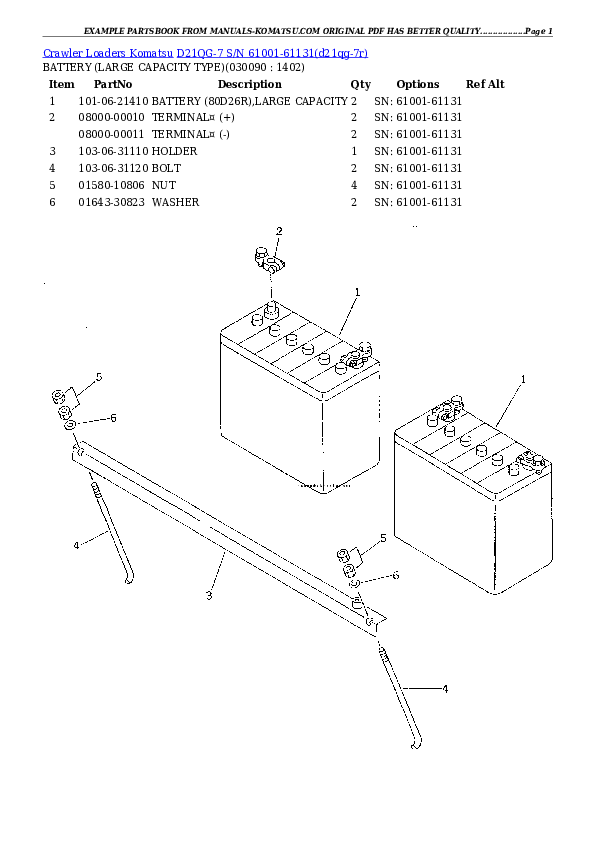 Protected: D21QG-7 S/N 61001-61131 Partsbook