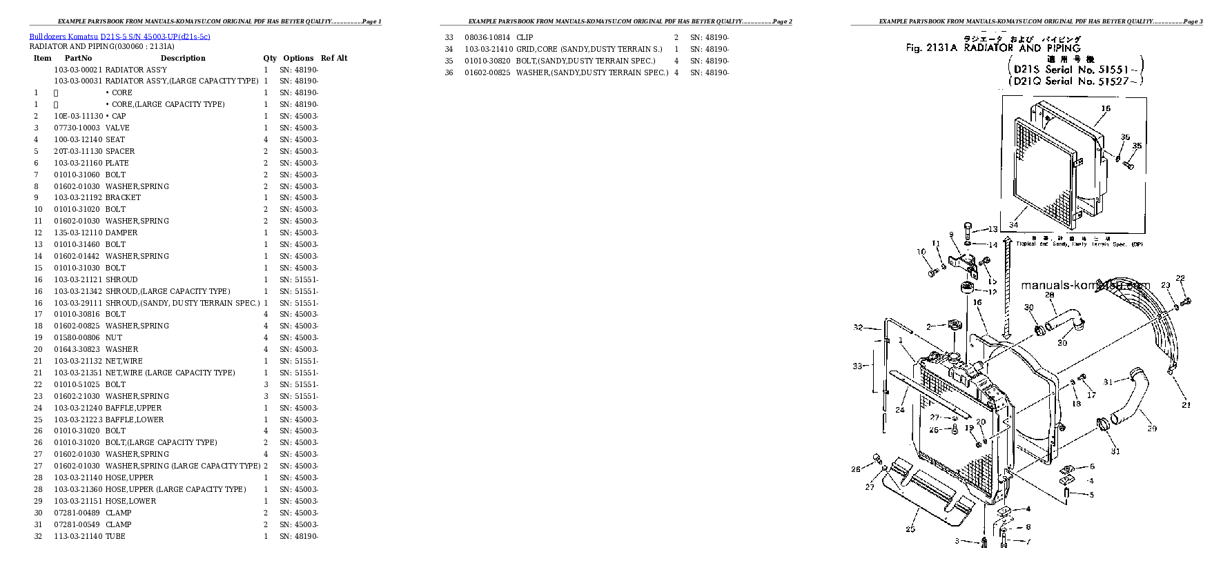 Protected: D21S-5 S/N 45003-UP Partsbook