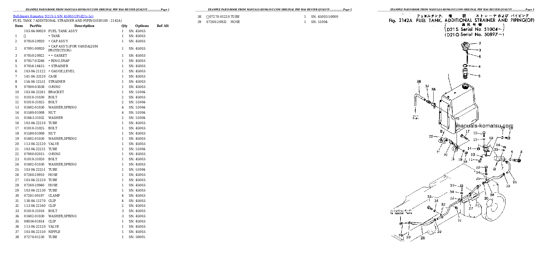 Protected: D21S-5 S/N 45003-UP Partsbook