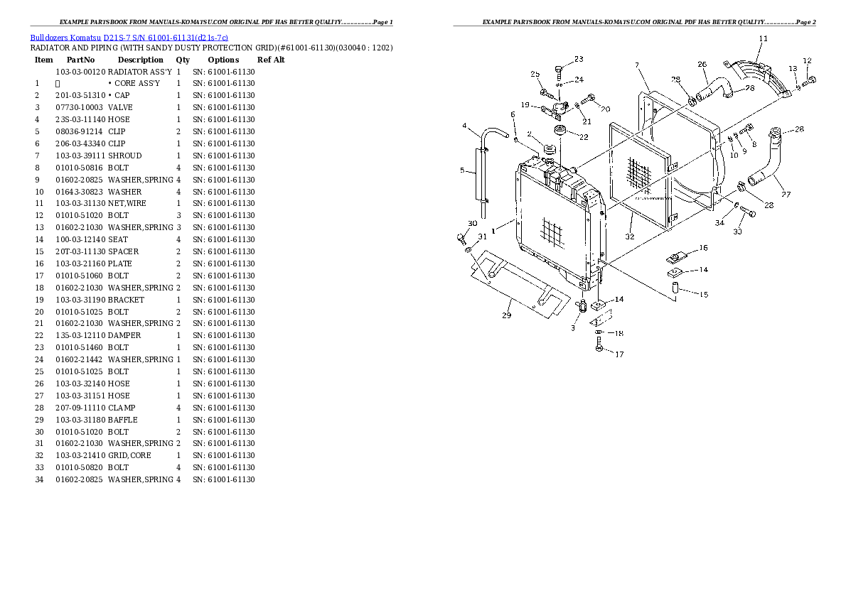 Protected: D21S-7 S/N 61001-61131 Partsbook