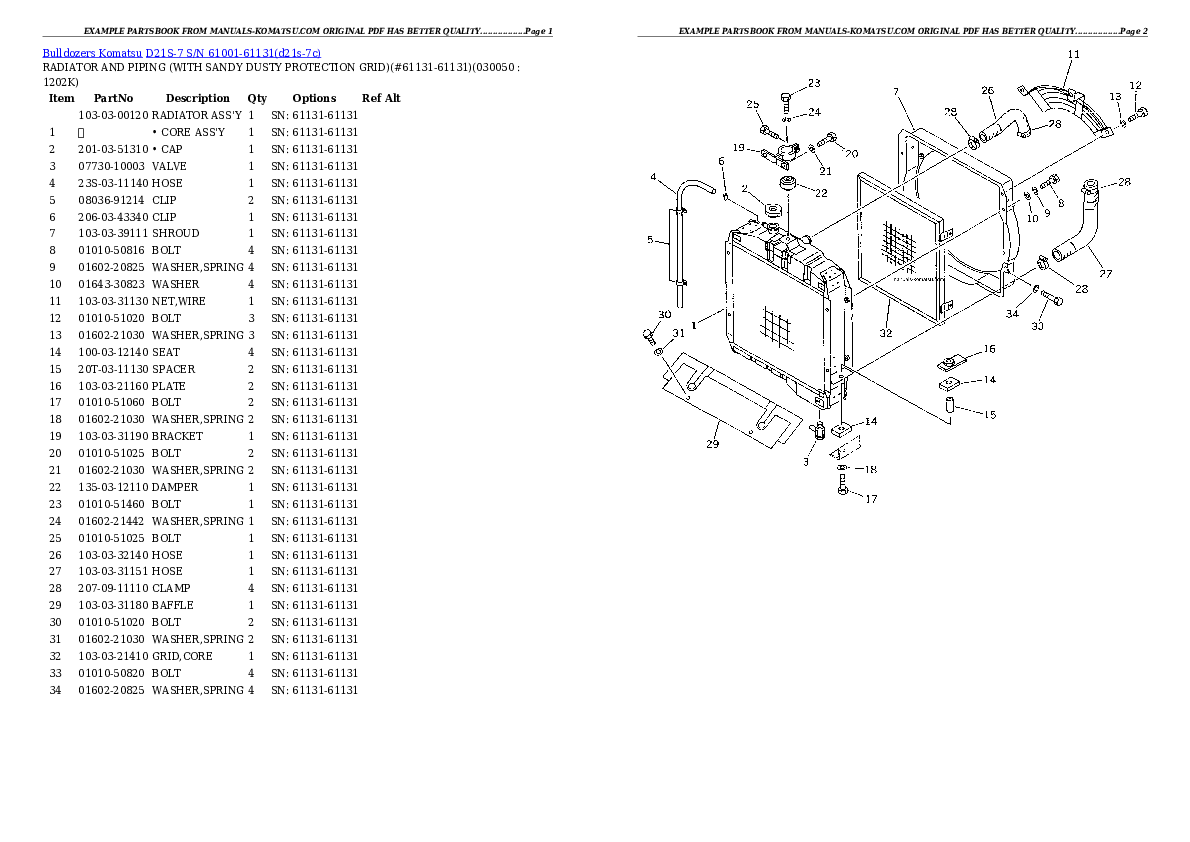 Protected: D21S-7 S/N 61001-61131 Partsbook