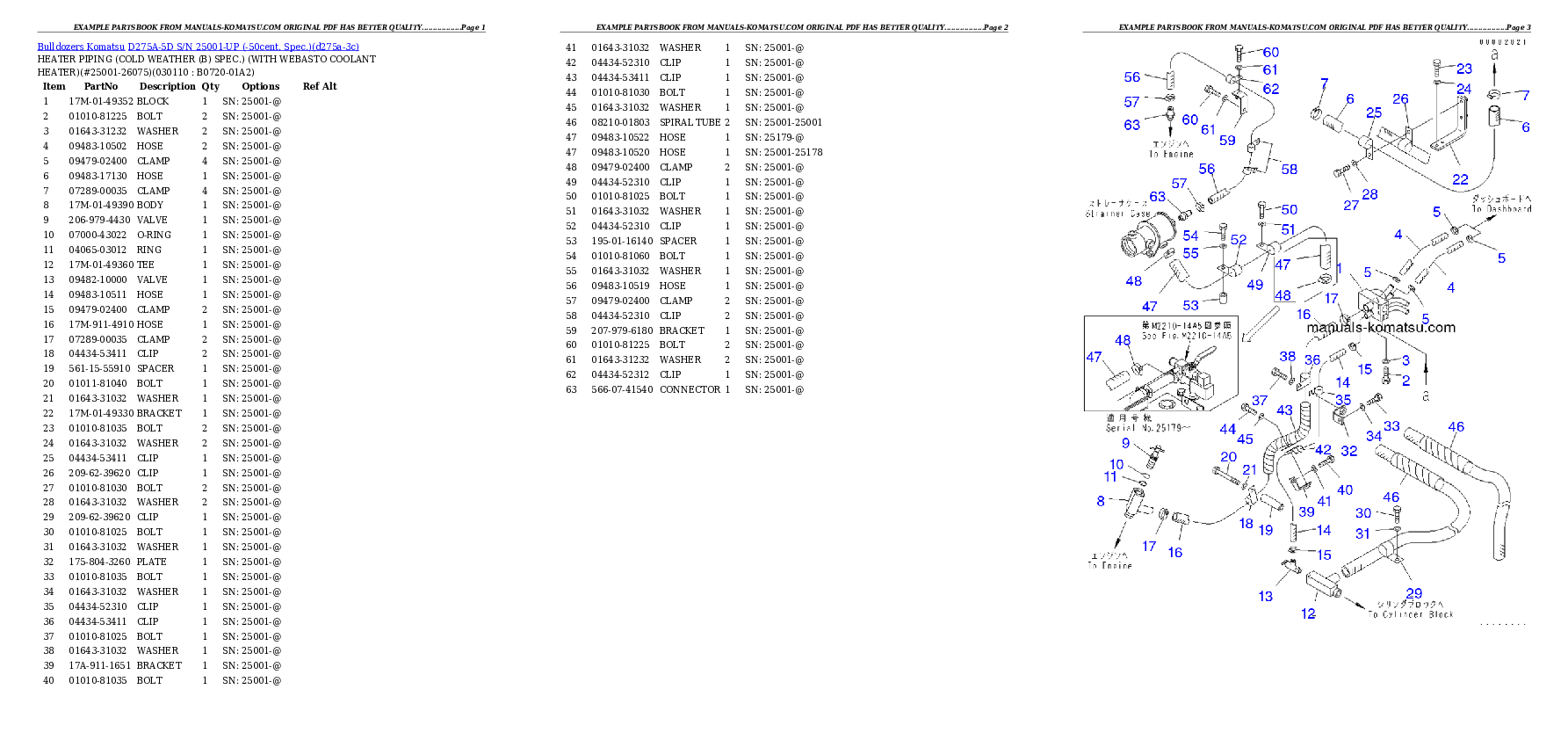 Protected: D275A-5D S/N 25001-UP (-50cent. Spec.) Partsbook