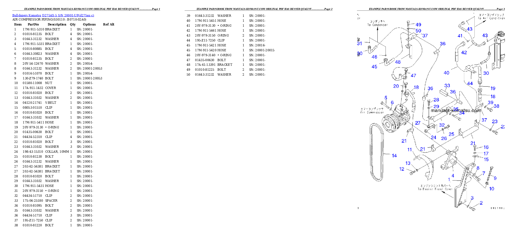 Protected: D275AX-5 S/N 20001-UP Partsbook