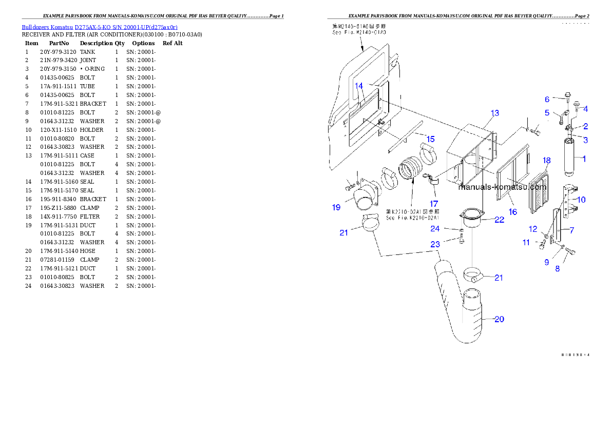 Protected: D275AX-5-KO S/N 20001-UP Partsbook