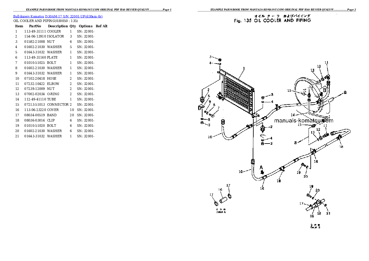 Protected: D30AM-17 S/N 32001-UP Partsbook