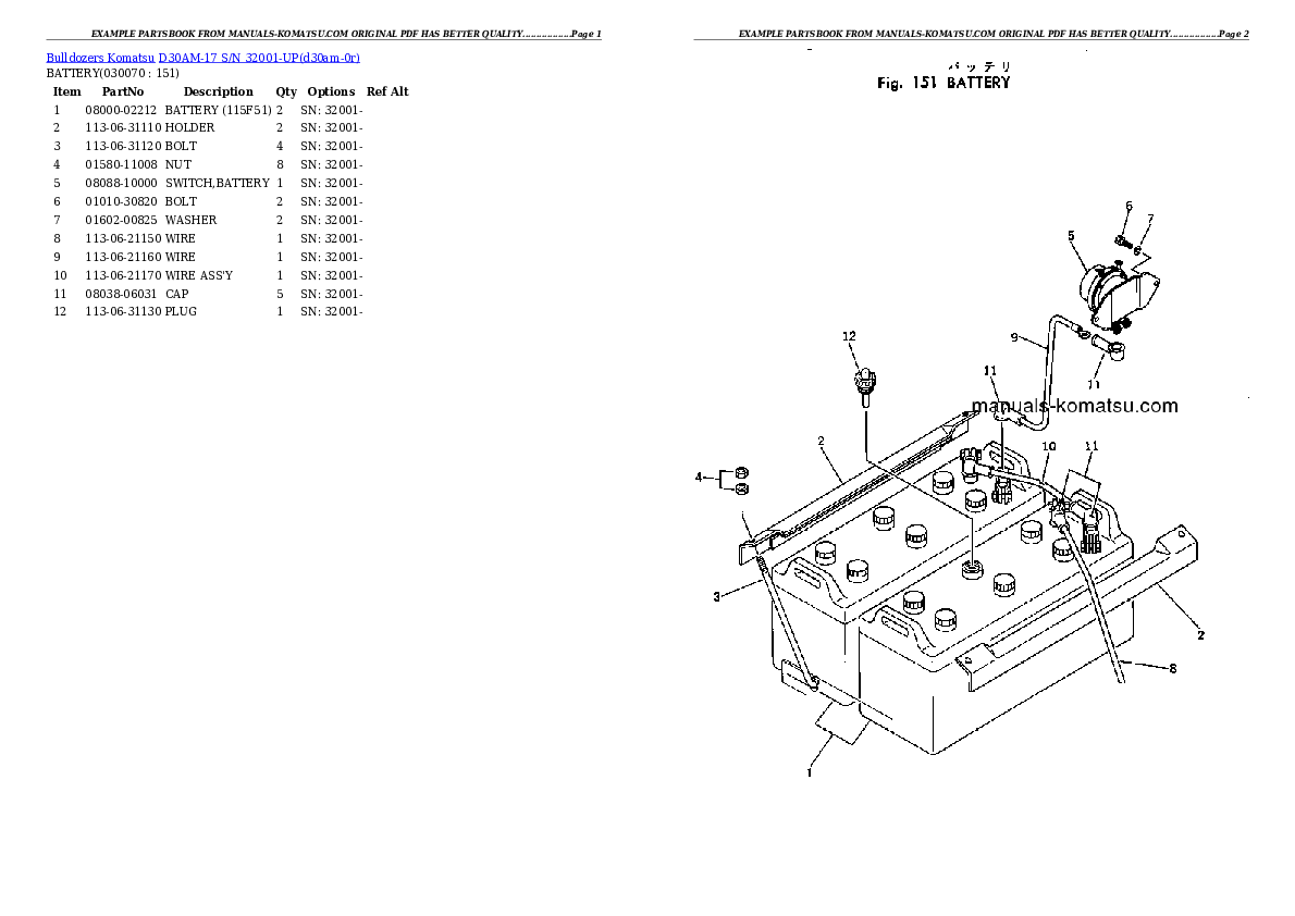 Protected: D30AM-17 S/N 32001-UP Partsbook