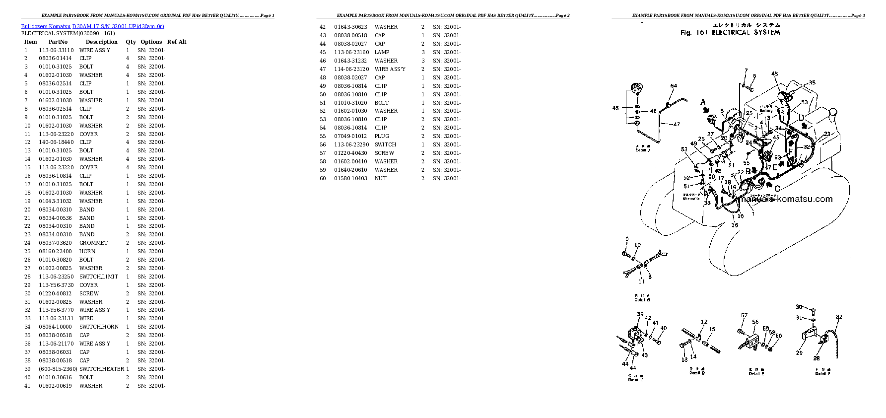 Protected: D30AM-17 S/N 32001-UP Partsbook