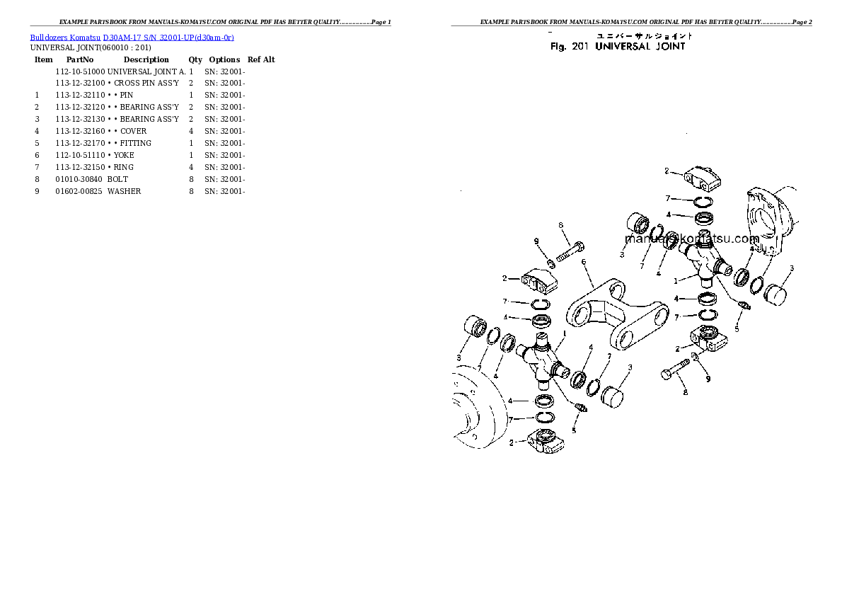 Protected: D30AM-17 S/N 32001-UP Partsbook