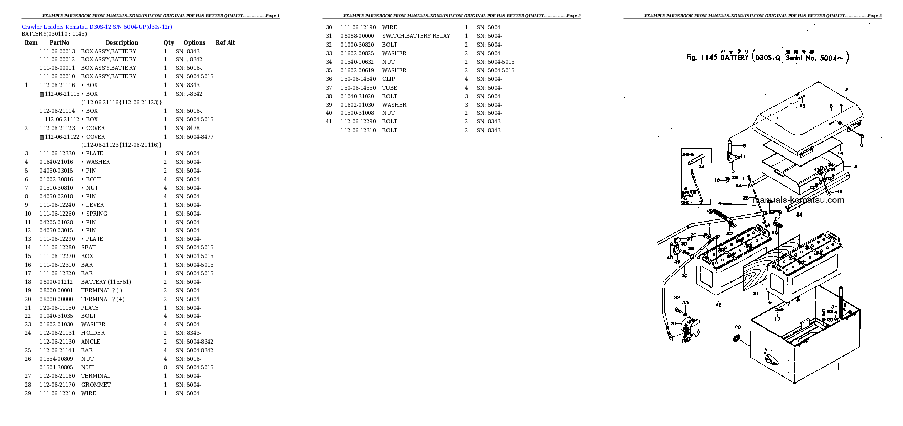 Protected: D30S-12 S/N 5004-UP (Chassis only) Partsbook