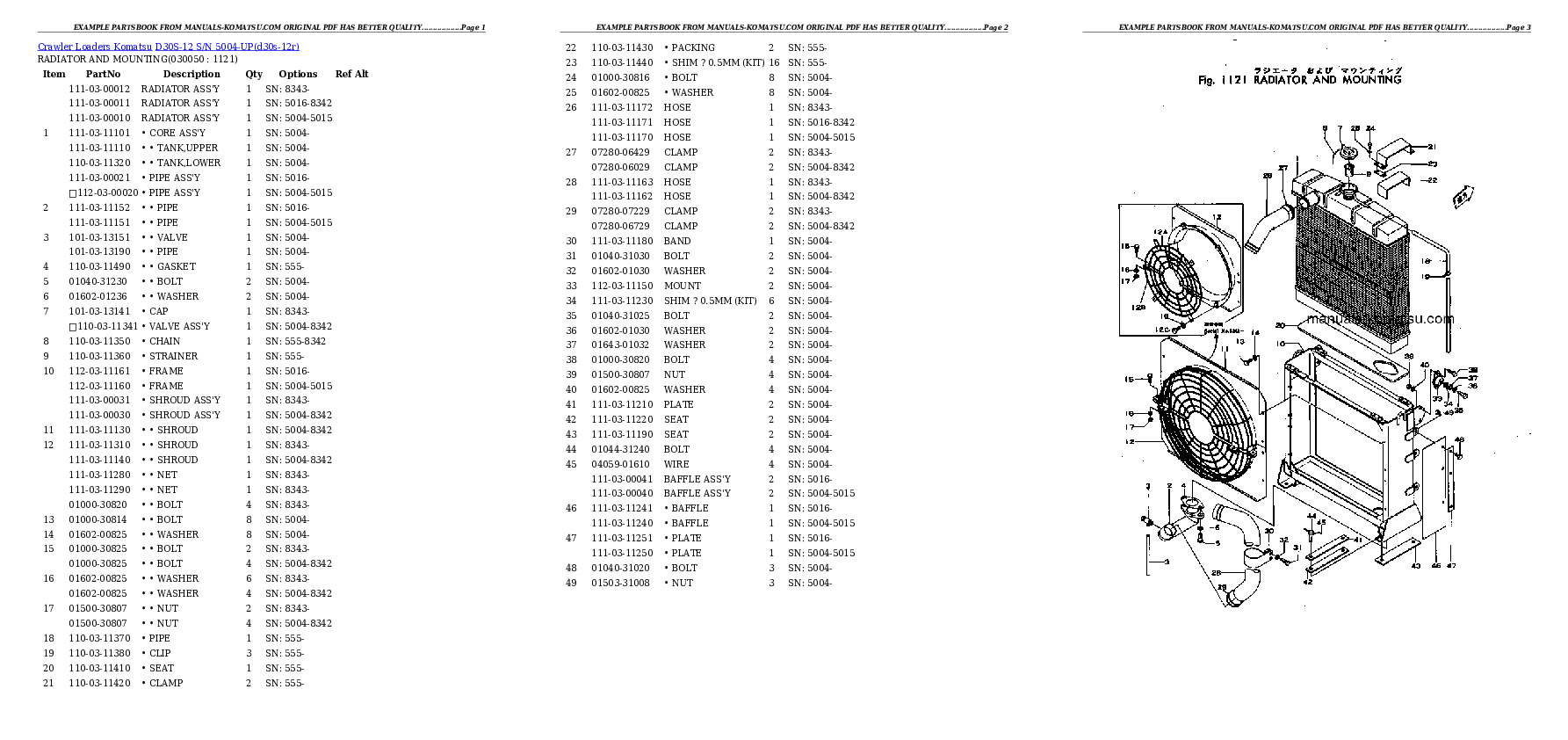 Protected: D30S-12 S/N 5004-UP (Chassis only) Partsbook