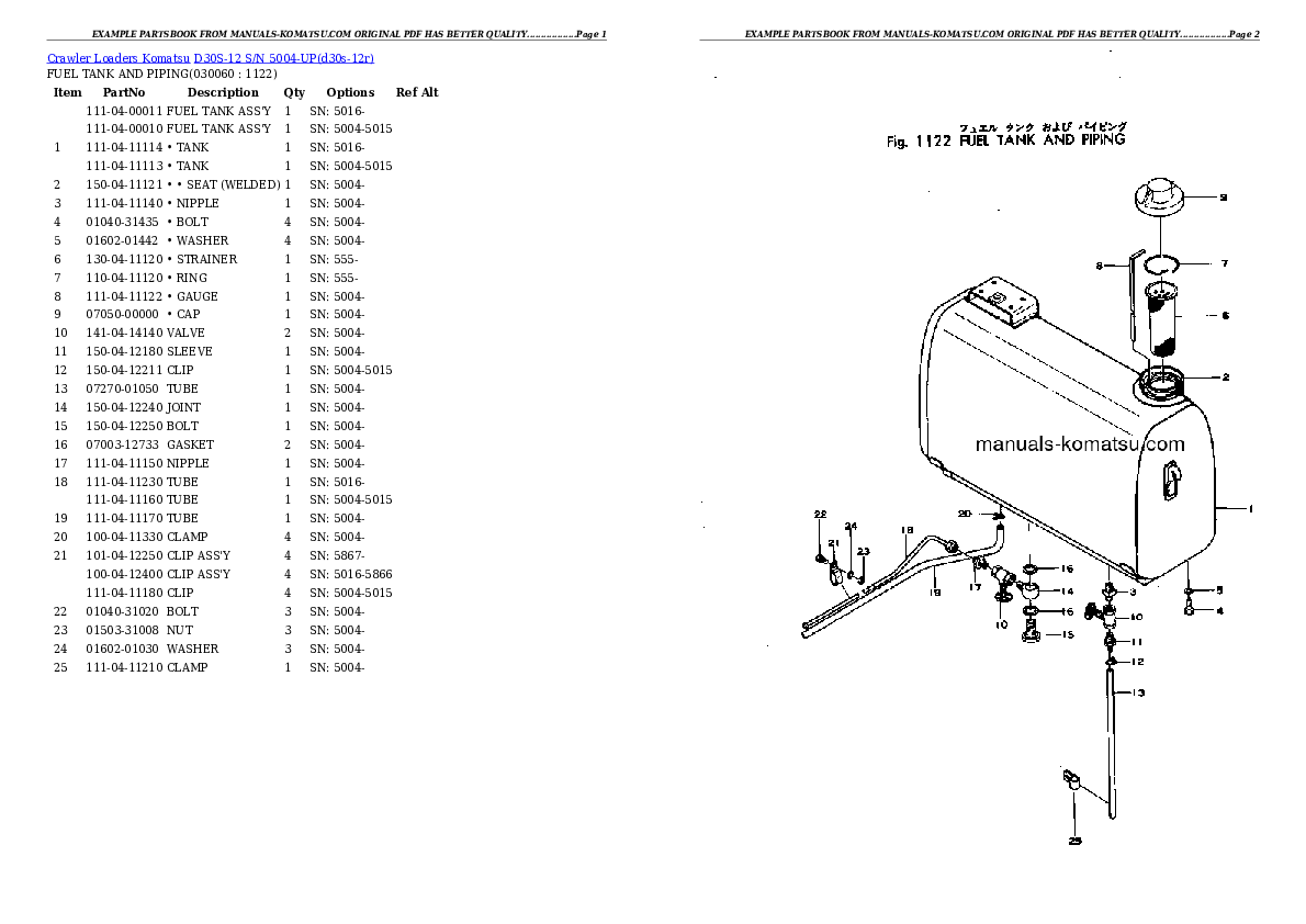 Protected: D30S-12 S/N 5004-UP (Chassis only) Partsbook