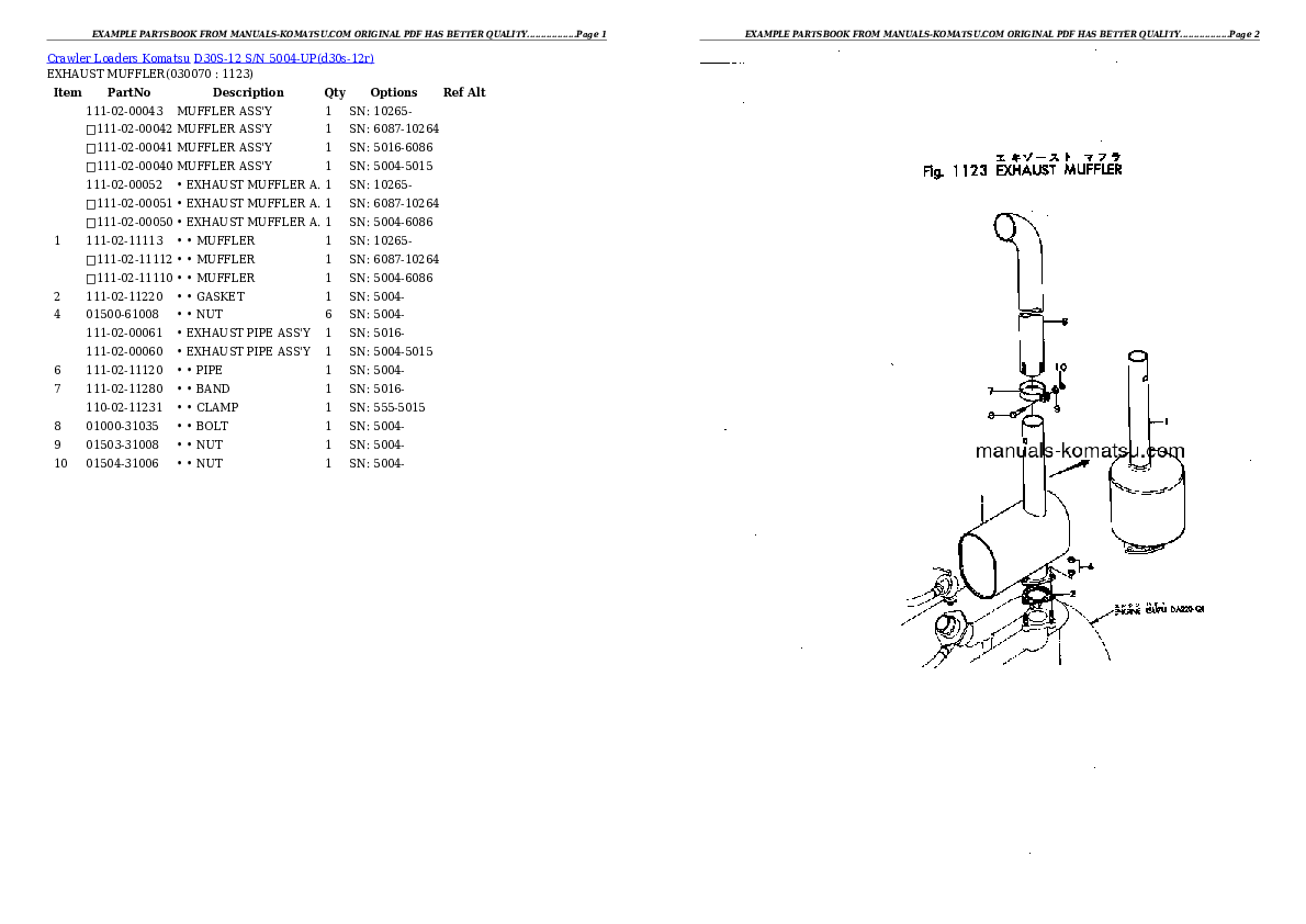 Protected: D30S-12 S/N 5004-UP (Chassis only) Partsbook