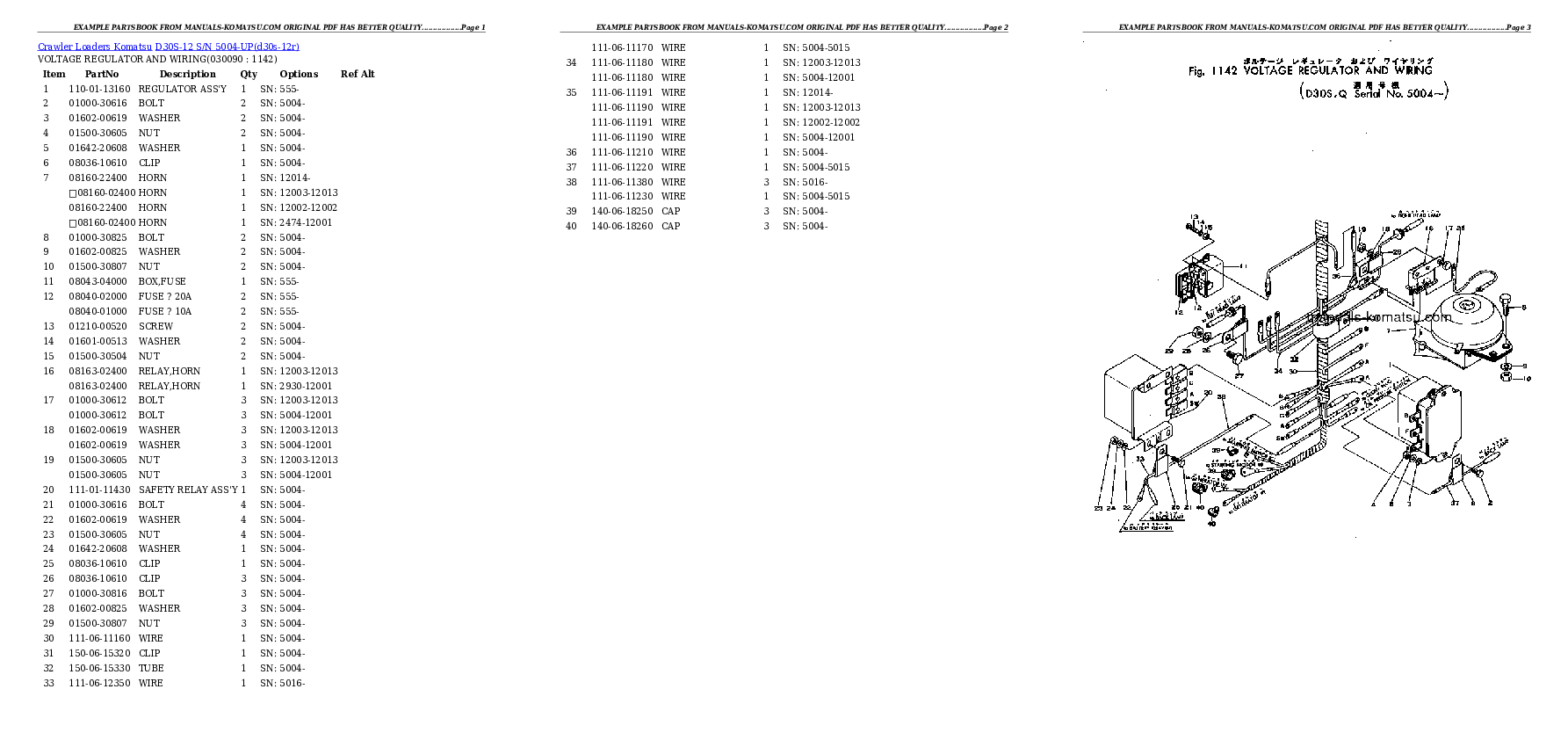 Protected: D30S-12 S/N 5004-UP (Chassis only) Partsbook