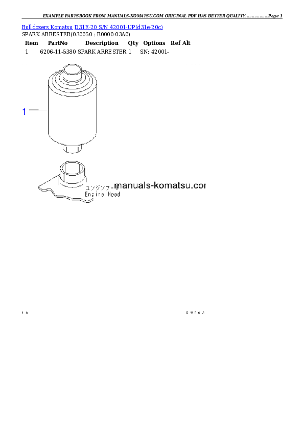 Protected: D31E-20 S/N 42001-UP Partsbook