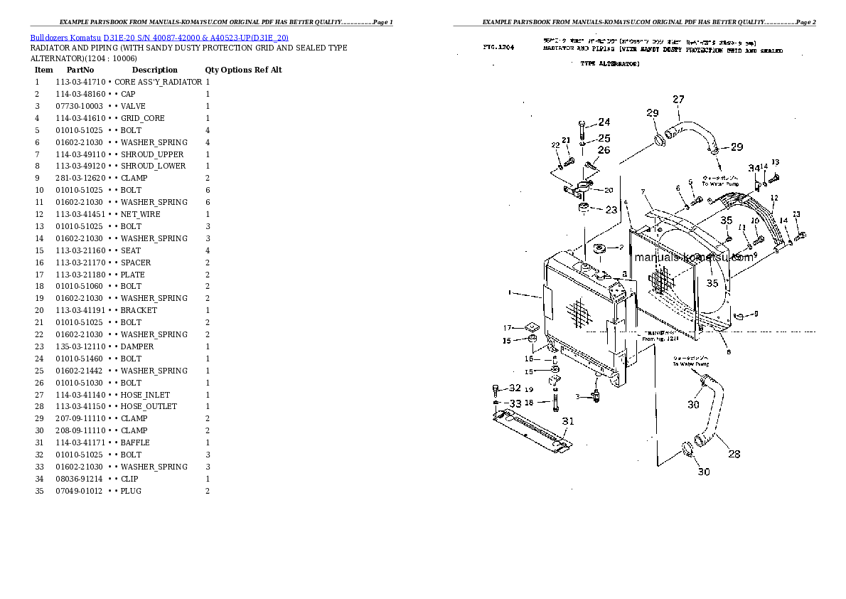 Protected: D31E-20 S/N 40087-42000 & A40523-UP Partsbook