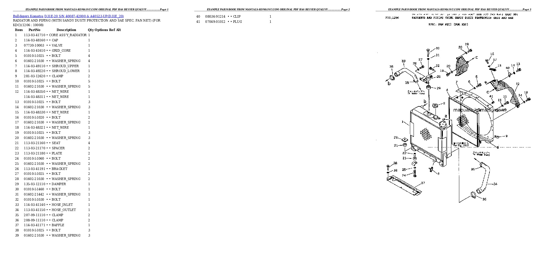 Protected: D31E-20 S/N 40087-42000 & A40523-UP Partsbook