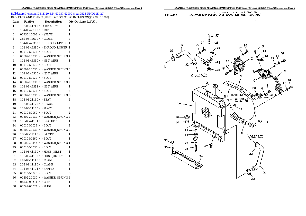 Protected: D31E-20 S/N 40087-42000 & A40523-UP Partsbook
