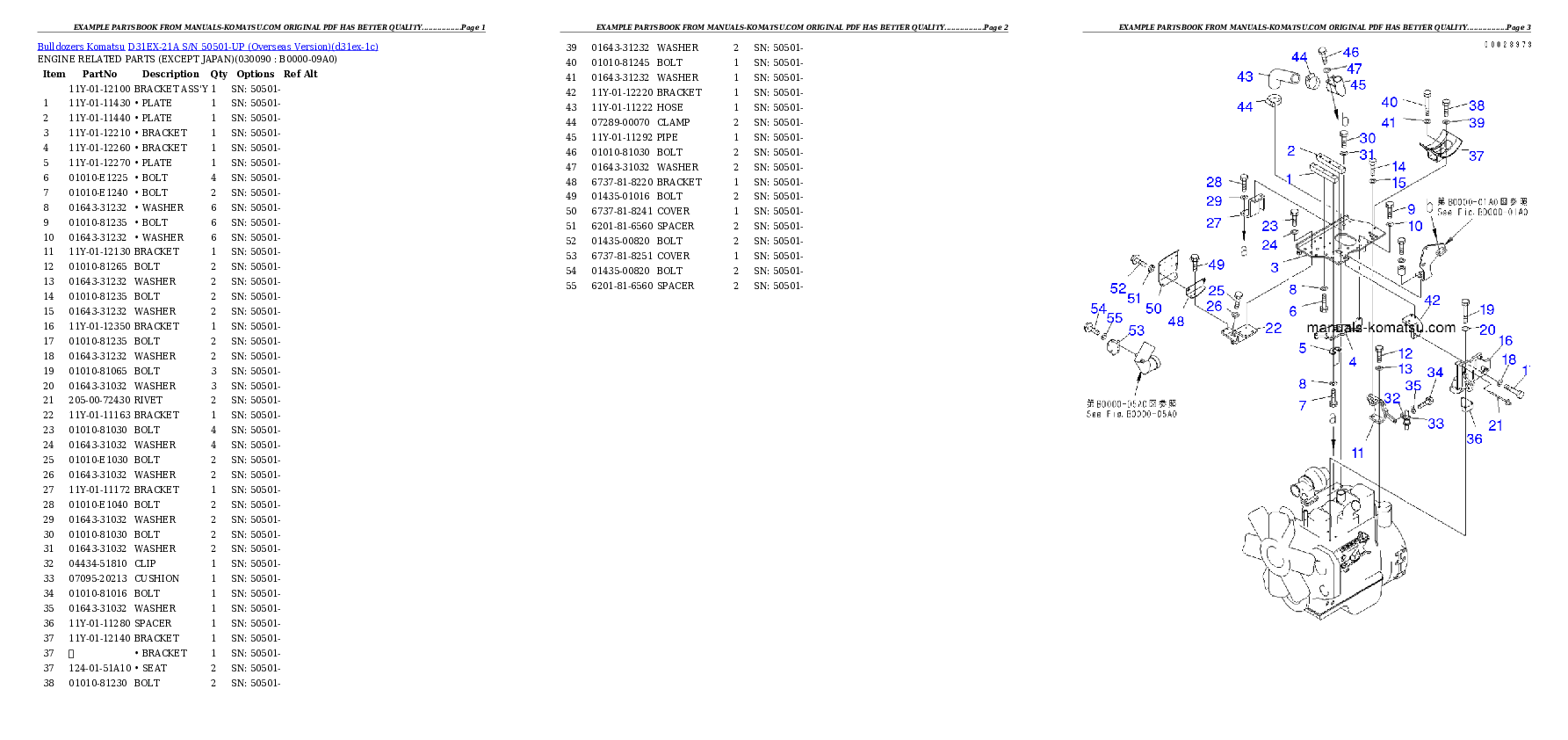 Protected: D31EX-21A S/N 50501-UP (Overseas Version) Partsbook